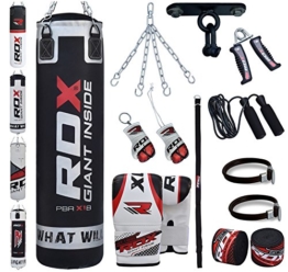 RDX 13 Teiliges Sandsack Set mit Deckenhalterung Sandsackset, Schwarz, 5 ft -