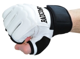 Profi PU FreeFight MMA Handschuhe "Modern Lights" weiß, M -